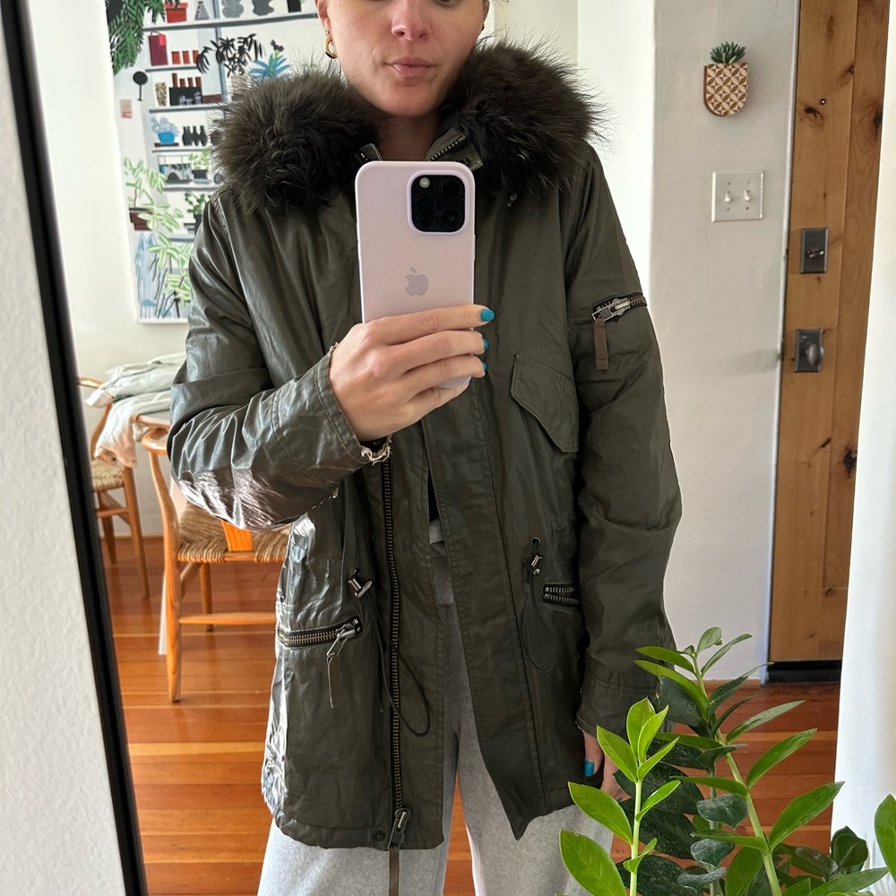 SAM NY waxed green jacket